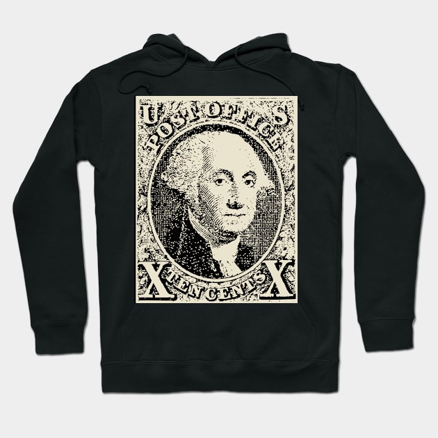 First George Washington Stamp Hoodie by jw608